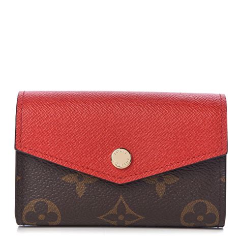 LOUIS VUITTON Monogram Sarah Multicartes Coquelicot